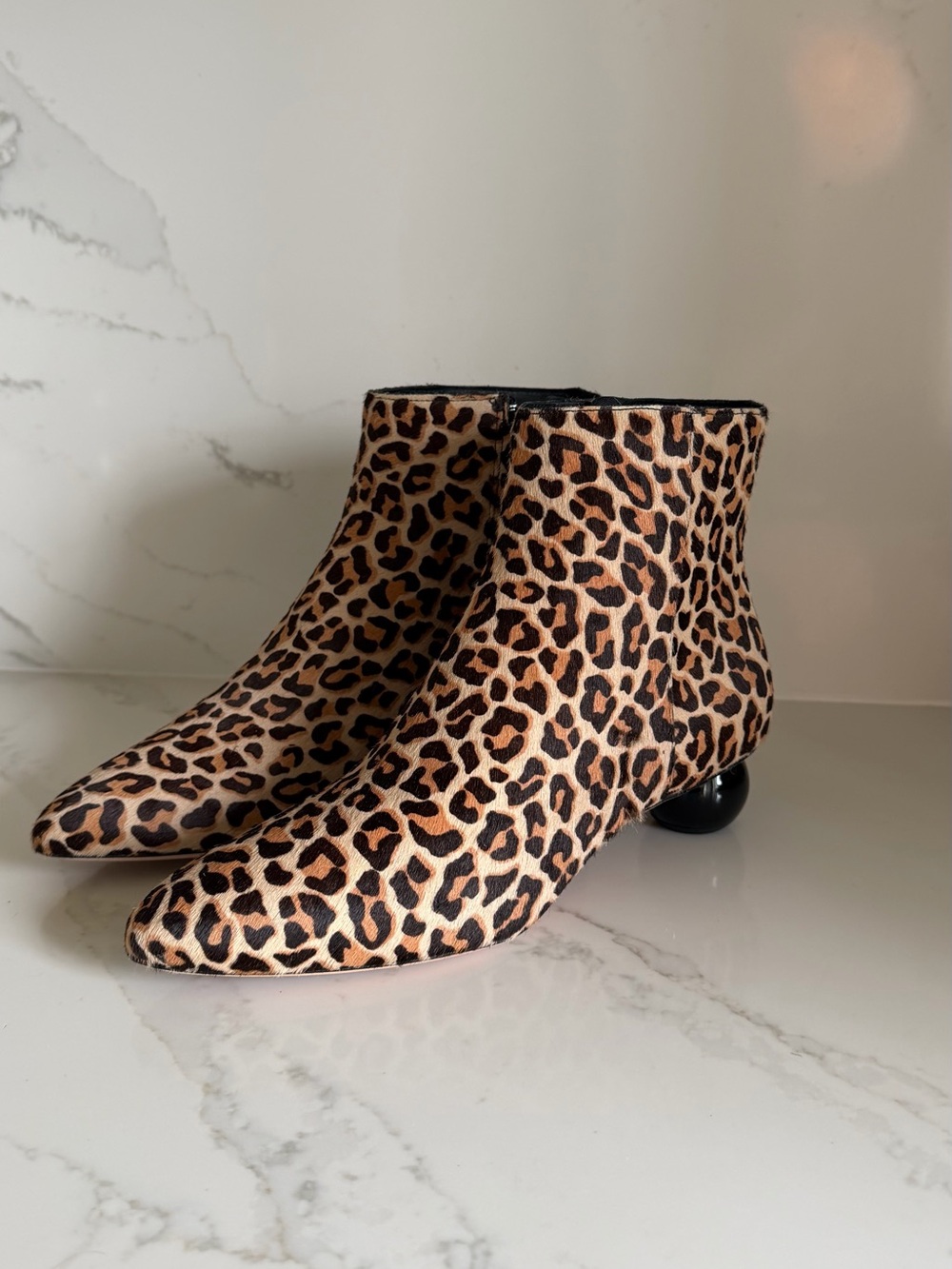 kate spade Leopard Print Ankle Booties in Tan and Black